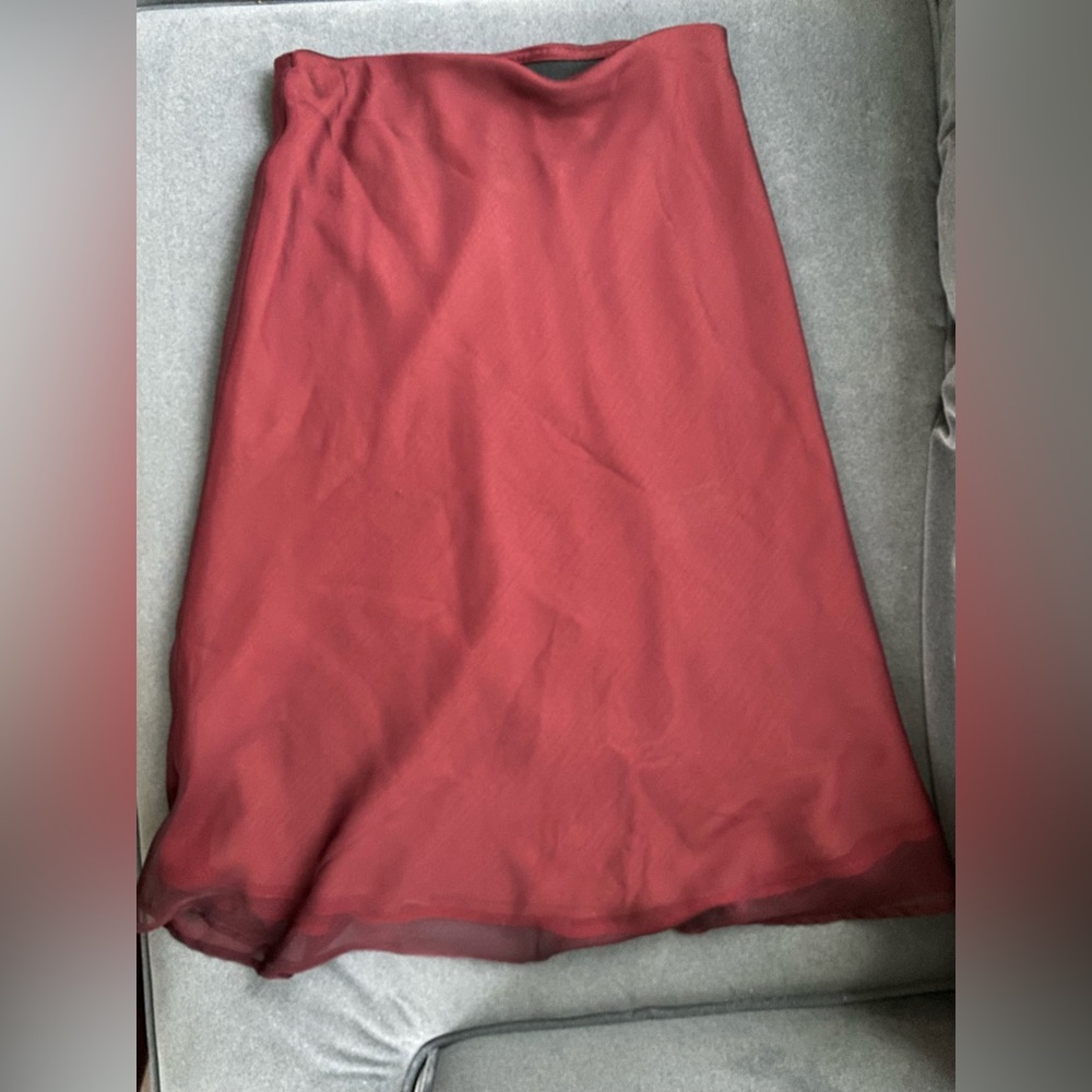 Mango red chiffon skirts with 3 layers